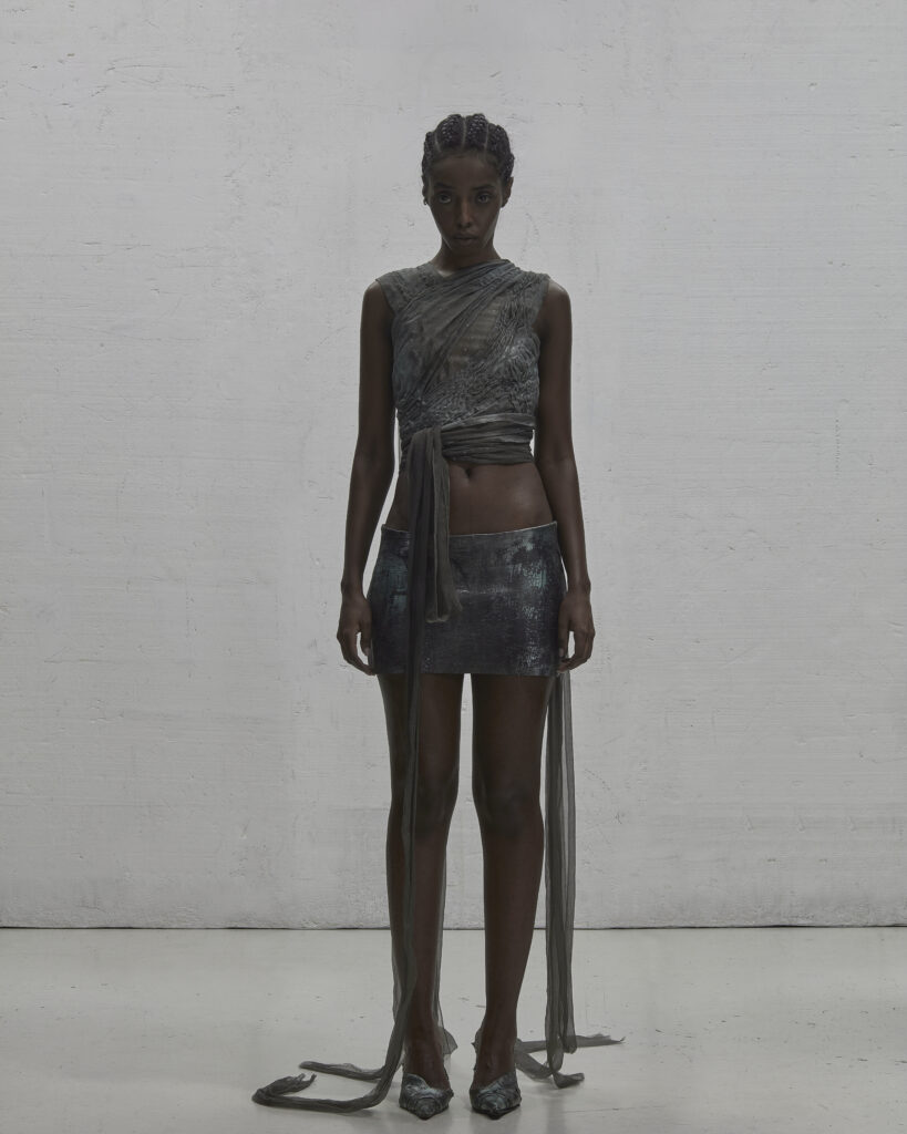 studio nal look 6 mini skirt draped top xhosa